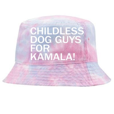 Childless Dog Guys For Kamala 2024 Vote Harris For President Tie-Dyed Bucket Hat