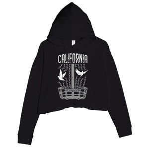 California Disc Golf Player Breaking Chains Birdie Funny Gift Crop Fleece Hoodie