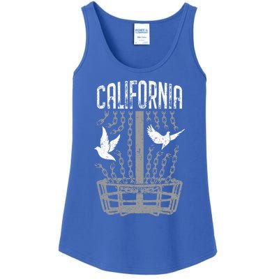 California Disc Golf Player Breaking Chains Birdie Funny Gift Ladies Essential Tank