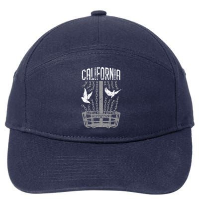 California Disc Golf Player Breaking Chains Birdie Funny Gift 7-Panel Snapback Hat