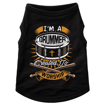 Christian Drummer Gift Idea For Drummers Who Rock God Doggie Tank