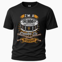 Christian Drummer Gift Idea For Drummers Who Rock God Cooling Performance Crew T-Shirt