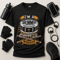 Christian Drummer Gift Idea For Drummers Who Rock God Cooling Performance Crew T-Shirt