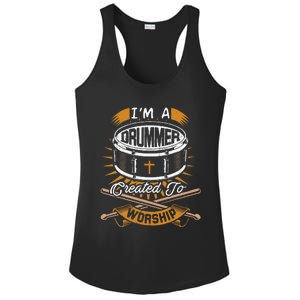 Christian Drummer Gift Idea For Drummers Who Rock God Ladies PosiCharge Competitor Racerback Tank