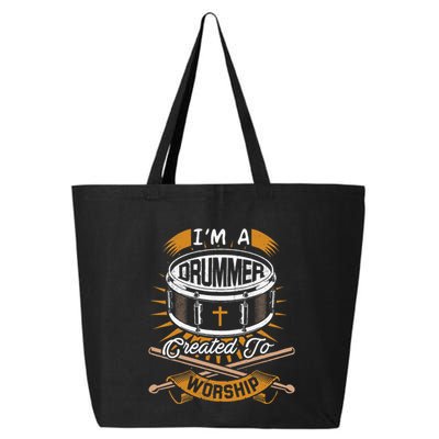 Christian Drummer Gift Idea For Drummers Who Rock God 25L Jumbo Tote