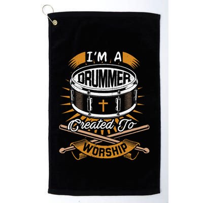 Christian Drummer Gift Idea For Drummers Who Rock God Golf Towel