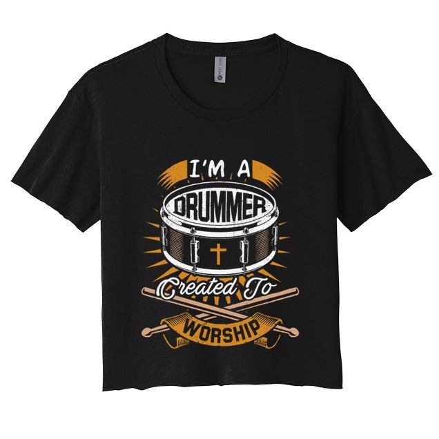 Christian Drummer Gift Idea For Drummers Who Rock God Crop Top