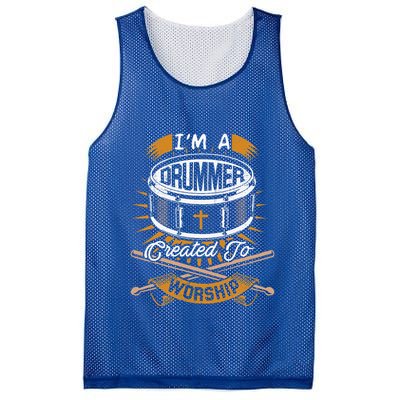 Christian Drummer Gift Idea For Drummers Who Rock God Mesh Reversible Basketball Jersey Tank