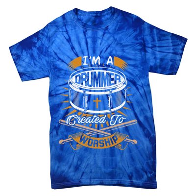 Christian Drummer Gift Idea For Drummers Who Rock God Tie-Dye T-Shirt