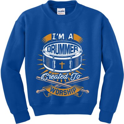 Christian Drummer Gift Idea For Drummers Who Rock God Kids Sweatshirt
