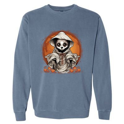 Chihuahua Dog Ghost Funny Halloween Pumpkin For Dog Lovers Gift Garment-Dyed Sweatshirt