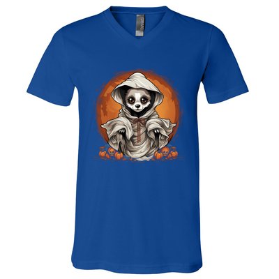 Chihuahua Dog Ghost Funny Halloween Pumpkin For Dog Lovers Gift V-Neck T-Shirt