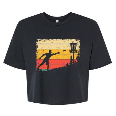 Cool Disc Golf Art For  Spors Disc Golf Player Bella+Canvas Jersey Crop Tee