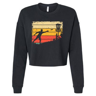 Cool Disc Golf Art For  Spors Disc Golf Player Cropped Pullover Crew