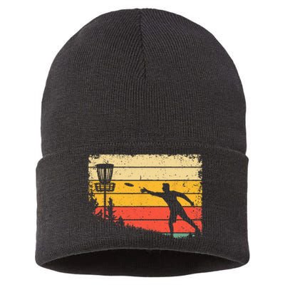 Cool Disc Golf Art For  Spors Disc Golf Player Sustainable Knit Beanie