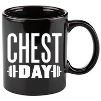 Chest Day Gym Workout 11oz C Handle Ceramic Mug