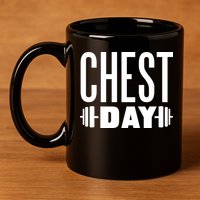 Chest Day Gym Workout 11oz C Handle Ceramic Mug