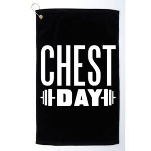 Chest Day Gym Workout Platinum Collection Golf Towel