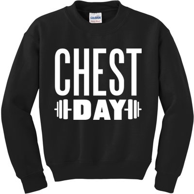 Chest Day Gym Workout Kids Sweatshirt