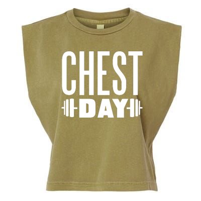 Chest Day Gym Workout Garment-Dyed Women's Muscle Tee