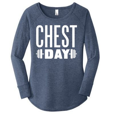 Chest Day Gym Workout Women's Perfect Tri Tunic Long Sleeve Shirt