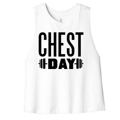 Chest Day Gym Workout Women's Racerback Cropped Tank