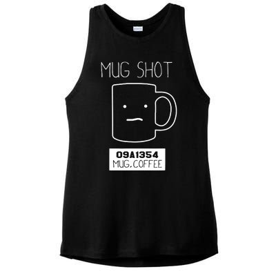 Coffee Drinker Gift Pun Mug Shot Ladies PosiCharge Tri-Blend Wicking Tank