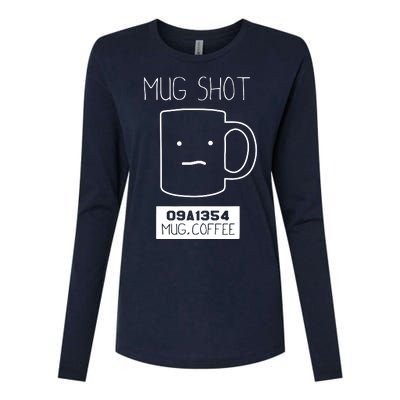 Coffee Drinker Gift Pun Mug Shot Womens Cotton Relaxed Long Sleeve T-Shirt