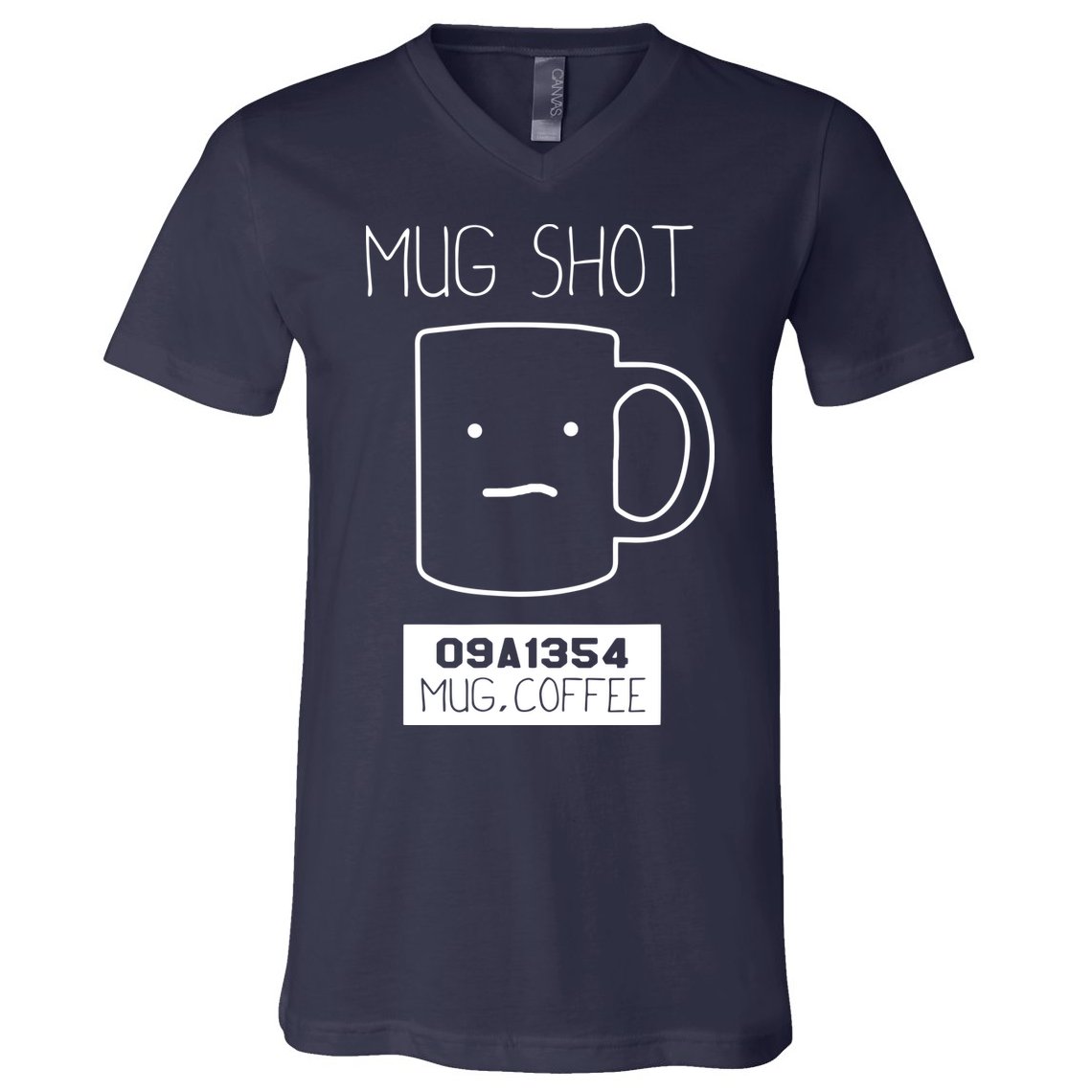 Coffee Drinker Gift Pun Mug Shot V-Neck T-Shirt
