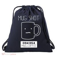 Coffee Drinker Gift Pun Mug Shot Drawstring Bag