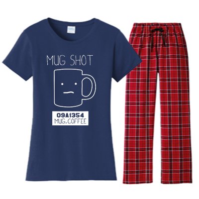 Coffee Drinker Gift Pun Mug Shot Women's Flannel Pajama Set