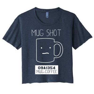 Coffee Drinker Gift Pun Mug Shot Women's Crop Top Tee