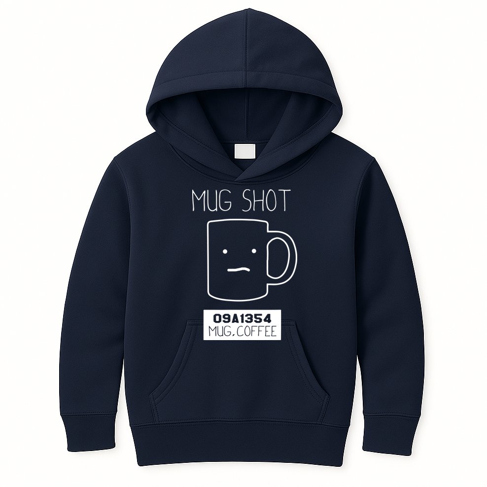 Coffee Drinker Gift Pun Mug Shot Kids Hoodie