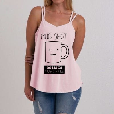 Coffee Drinker Gift Pun Mug Shot Women's Strappy Tank