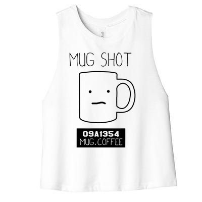 Coffee Drinker Gift Pun Mug Shot Women's Racerback Cropped Tank