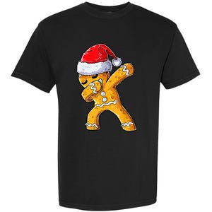 Christmas Dabbing Gingerbread Cookie Santa Hat Cute Xmas Garment-Dyed Heavyweight T-Shirt