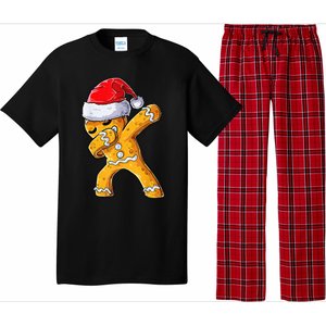 Christmas Dabbing Gingerbread Cookie Santa Hat Cute Xmas Pajama Set