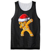 Christmas Dabbing Gingerbread Cookie Santa Hat Cute Xmas Mesh Reversible Basketball Jersey Tank