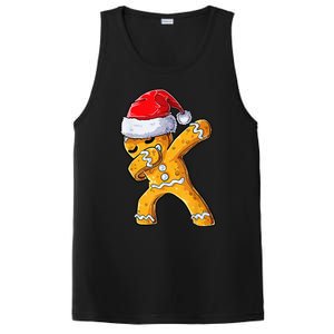 Christmas Dabbing Gingerbread Cookie Santa Hat Cute Xmas PosiCharge Competitor Tank