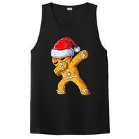 Christmas Dabbing Gingerbread Cookie Santa Hat Cute Xmas PosiCharge Competitor Tank