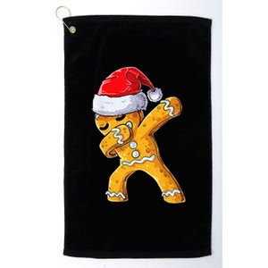 Christmas Dabbing Gingerbread Cookie Santa Hat Cute Xmas Platinum Collection Golf Towel