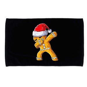 Christmas Dabbing Gingerbread Cookie Santa Hat Cute Xmas Microfiber Hand Towel