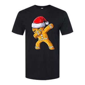 Christmas Dabbing Gingerbread Cookie Santa Hat Cute Xmas Softstyle CVC T-Shirt