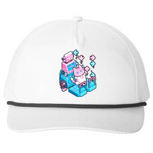 Cute Dancing Game Kitty Snapback Five-Panel Rope Hat