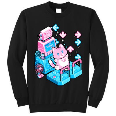 Cute Dancing Game Kitty Tall Sweatshirt