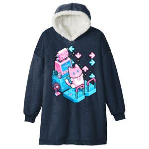 Cute Dancing Game Kitty Hooded Wearable Blanket