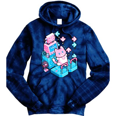 Cute Dancing Game Kitty Tie Dye Hoodie