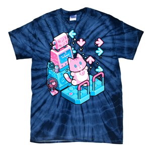 Cute Dancing Game Kitty Tie-Dye T-Shirt