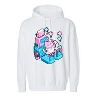 Cute Dancing Game Kitty Garment-Dyed Fleece Hoodie