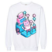 Cute Dancing Game Kitty Garment-Dyed Sweatshirt